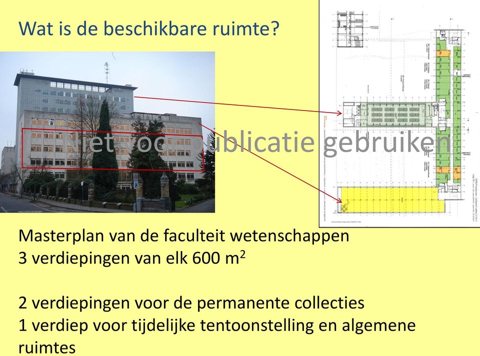 ruimtes Wat is de beschikbare ruimte?