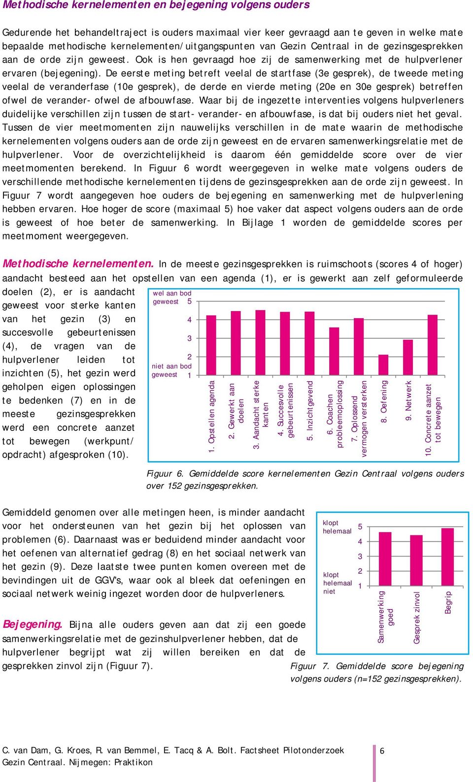 De eerste meting betreft veelal de startfase (3e gesprek), de tweede meting veelal de veranderfase (10e gesprek), de derde en vierde meting (20e en 30e gesprek) betreffen ofwel de verander- ofwel de