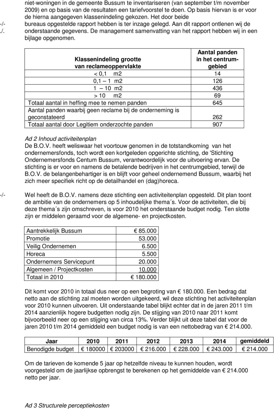 De management samenvatting van het rapport hebben wij in een bijlage opgenomen.