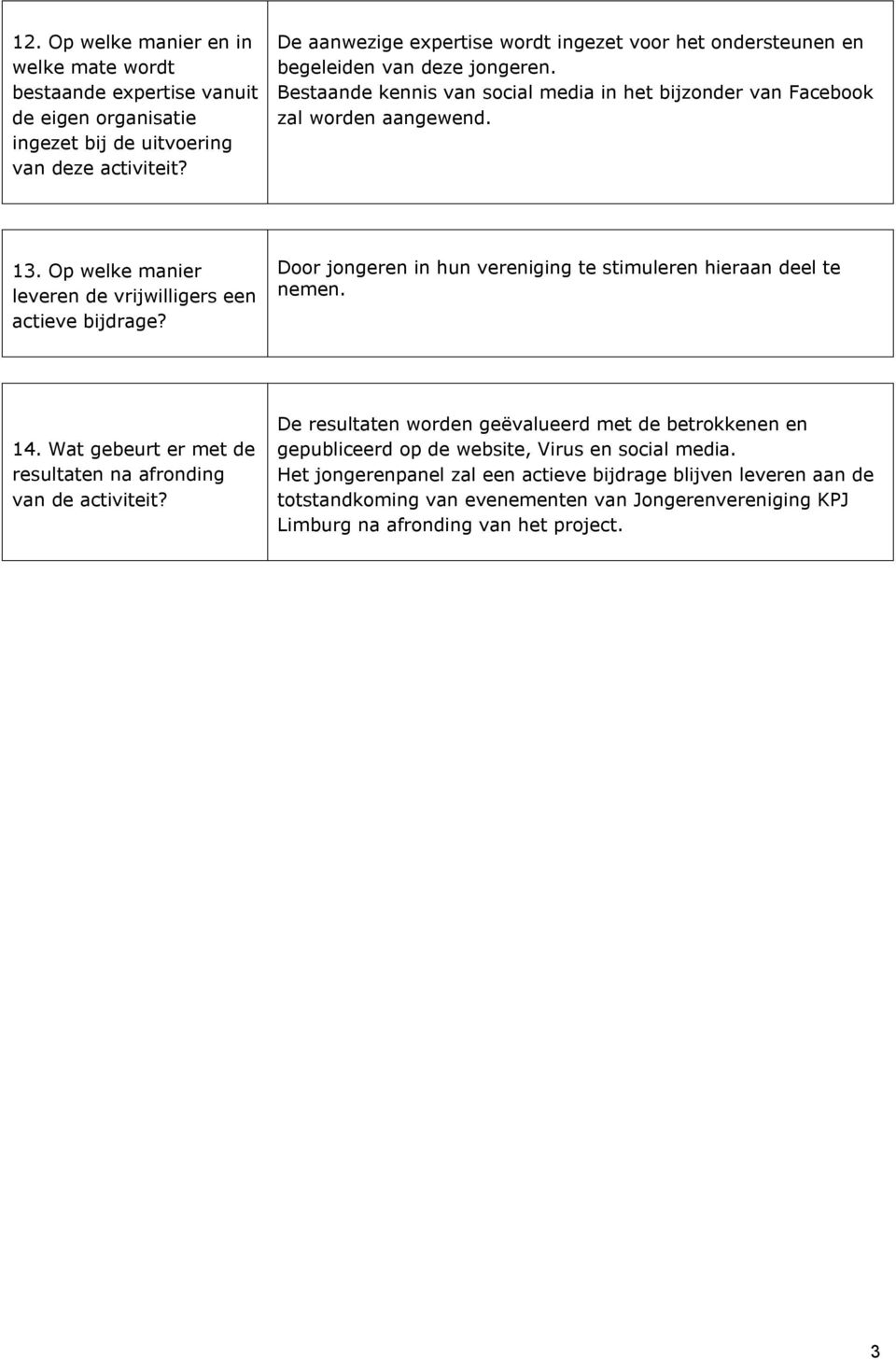 Door jongeren in hun vereniging te stimuleren hieraan deel te nemen. 14. Wat gebeurt er met de resultaten na afronding van de activiteit?