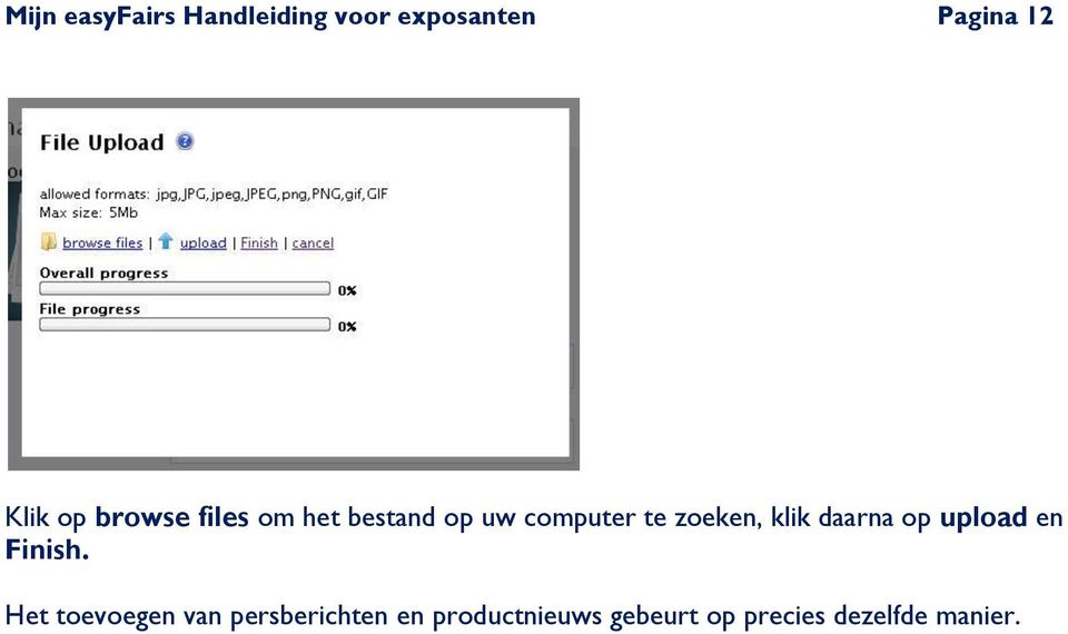 klik daarna op upload en Finish.