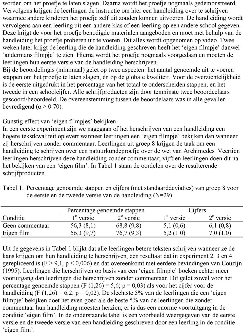 De handleiding wordt vervolgens aan een leerling uit een andere klas of een leerling op een andere school gegeven.