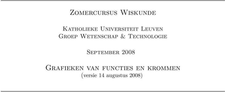 Grafieken van functies