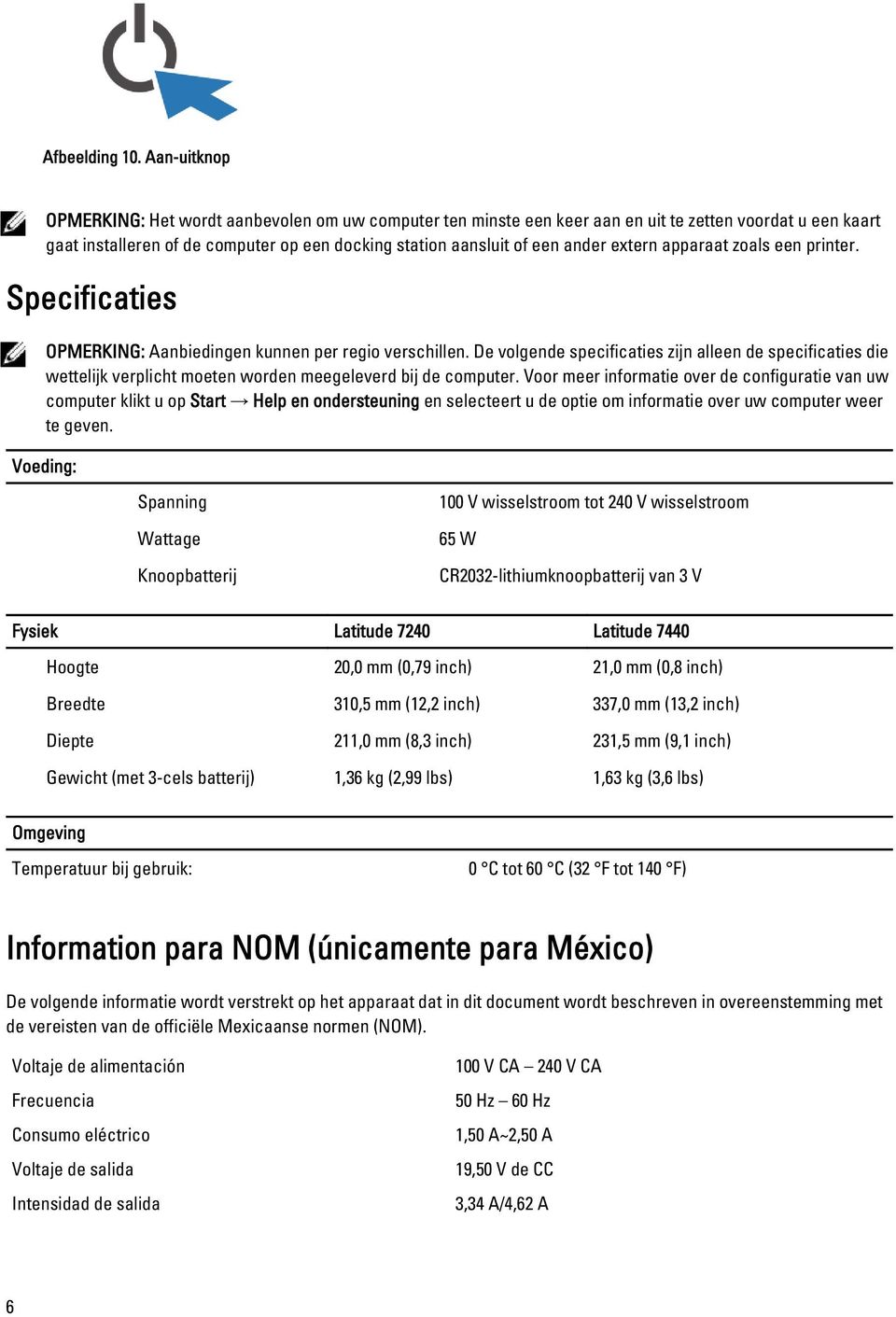 extern apparaat zoals een printer. Specificaties OPMERKING: Aanbiedingen kunnen per regio verschillen.