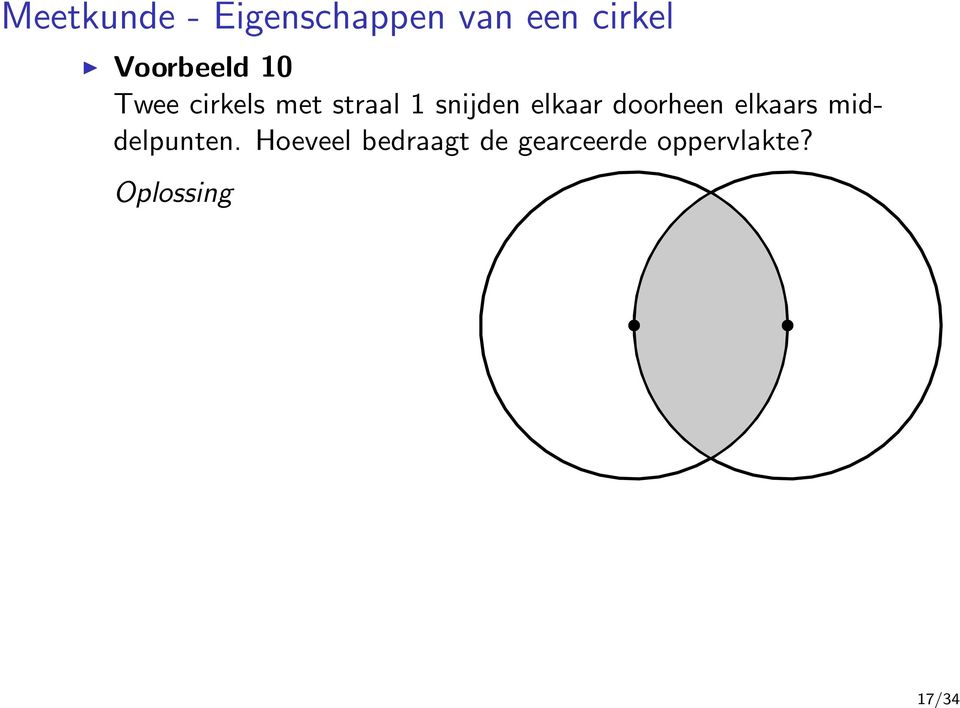 elkaar doorheen elkaars middelpunten.