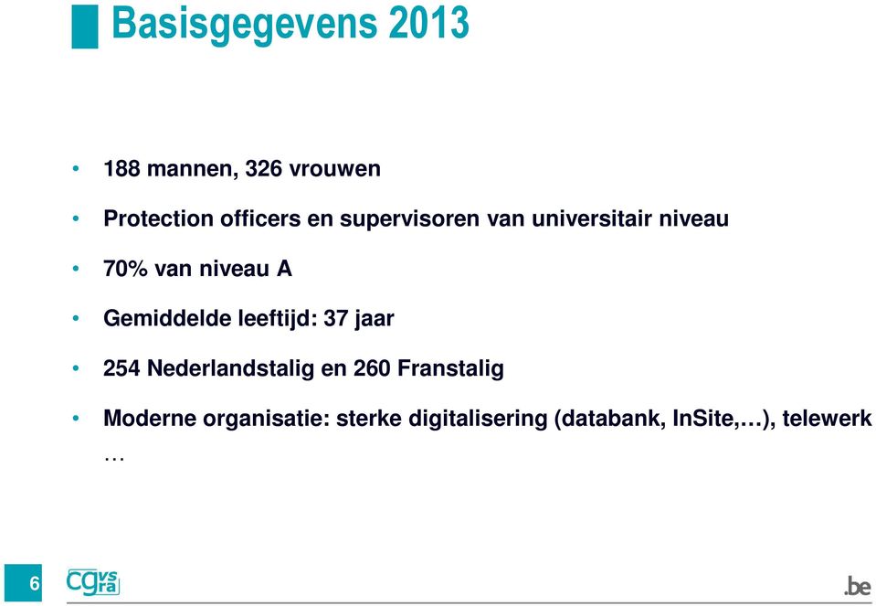 leeftijd: 37 jaar 254 Nederlandstalig en 260 Franstalig Moderne