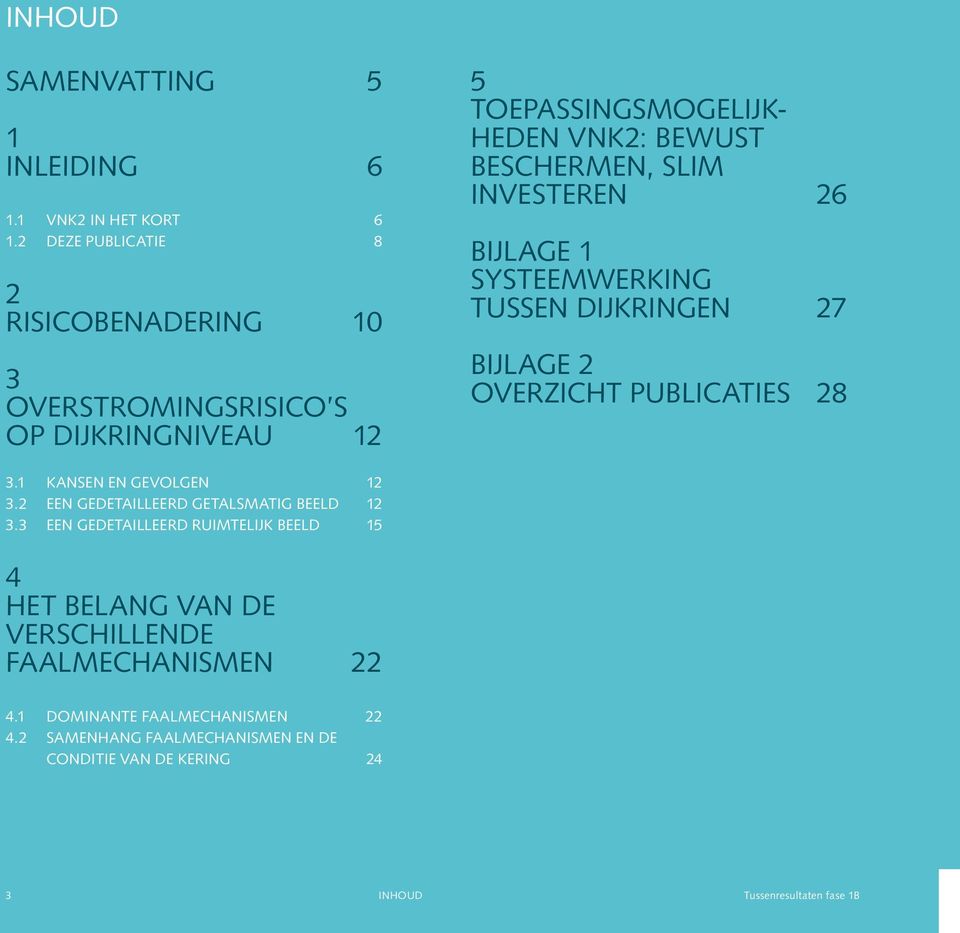 slim investeren 26 Bijlage 1 Systeemwerking tussen dijkringen 27 Bijlage 2 Overzicht publicaties 28 3.1 Kansen en gevolgen 12 3.