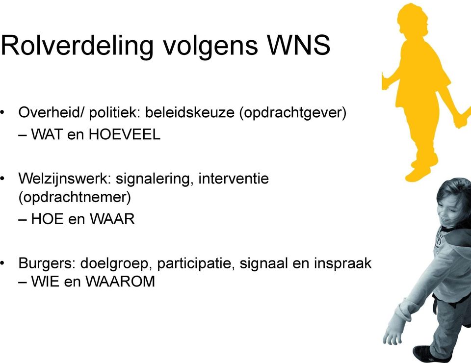 Welzijnswerk: signalering, interventie (opdrachtnemer)