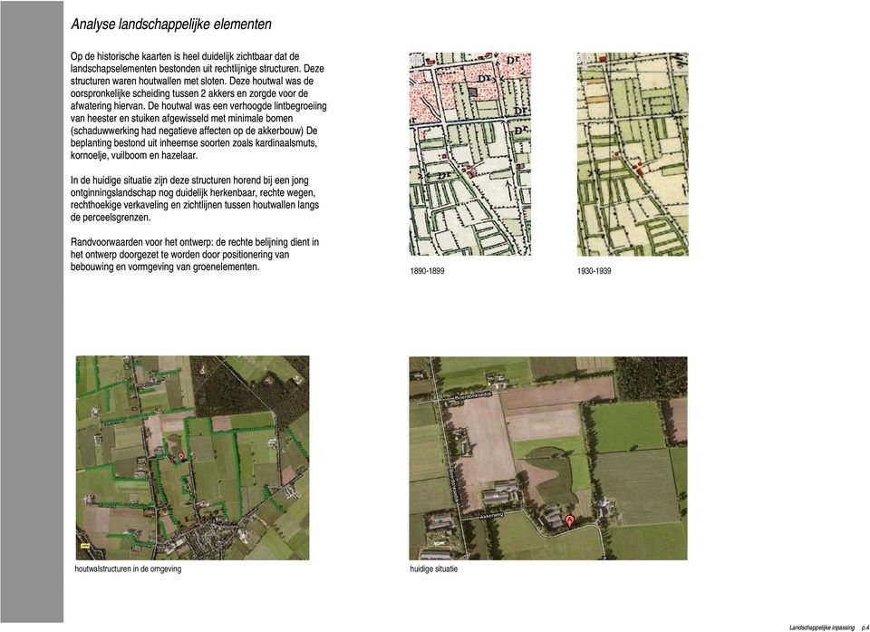 De houtwal was een verhoogde lintbegroeiing van heester en stuiken afgewisseld met minimale bomen (schaduwwerking had negatieve affecten op de akkerbouw) De beplanting bestond uit inheemse soorten