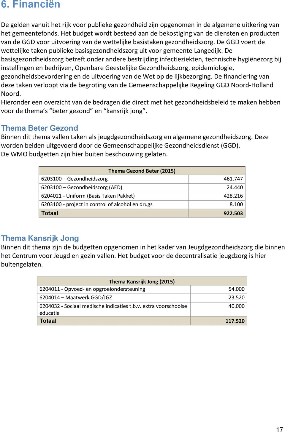 De GGD voert de wettelijke taken publieke basisgezondheidszorg uit voor gemeente Langedijk.