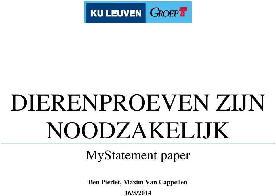 MyStatement paper Ben