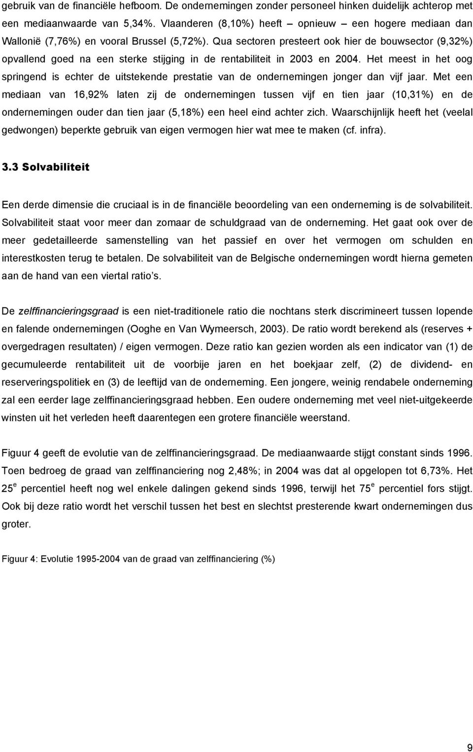 Qua sectoren presteert ook hier de bouwsector (9,32%) opvallend goed na een sterke stijging in de rentabiliteit in 2003 en 2004.