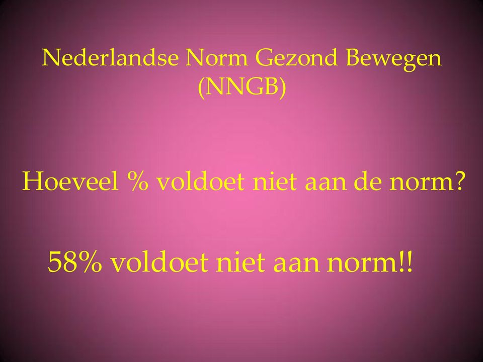 voldoet niet aan de norm?