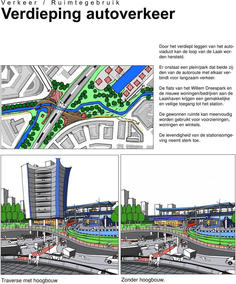 De flats van het Willem Dreespark en de nieuwe woningen/bedrijven aan de Laakhaven krijgen een gemakkelijke en veilige toegang tot het