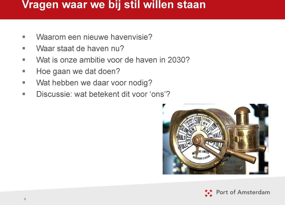 Wat is onze ambitie voor de haven in 2030?