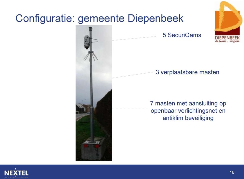 masten met aansluiting op openbaar