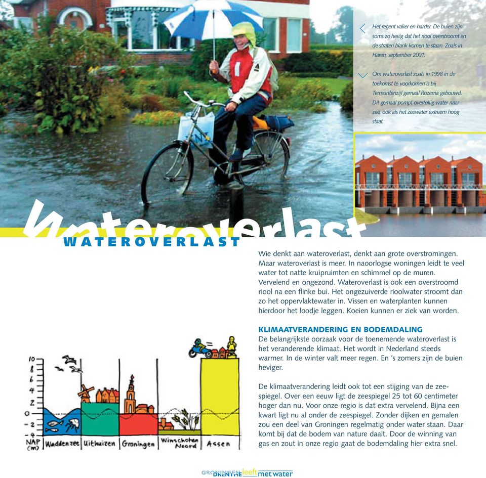 WATEROVERLAST Wie denkt aan wateroverlast, denkt aan grote overstromingen. Maar wateroverlast is meer. In naoorlogse woningen leidt te veel water tot natte kruipruimten en schimmel op de muren.