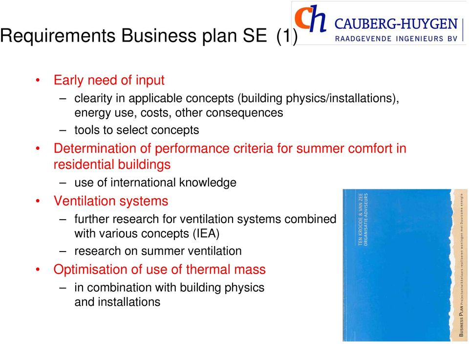 buildings use of international knowledge Ventilation systems further research for ventilation systems combined with various
