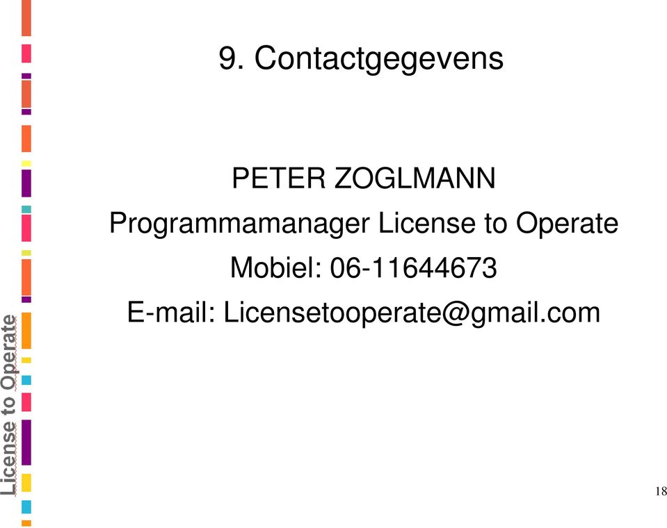 License to Operate Mobiel: