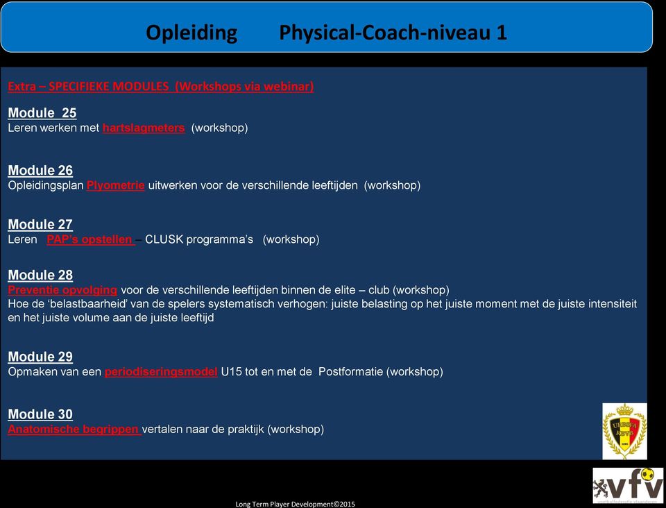 de elite club (workshop) Hoe de belastbaarheid van de spelers systematisch verhogen: juiste belasting op het juiste moment met de juiste intensiteit en het juiste