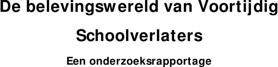 Schoolverlaters