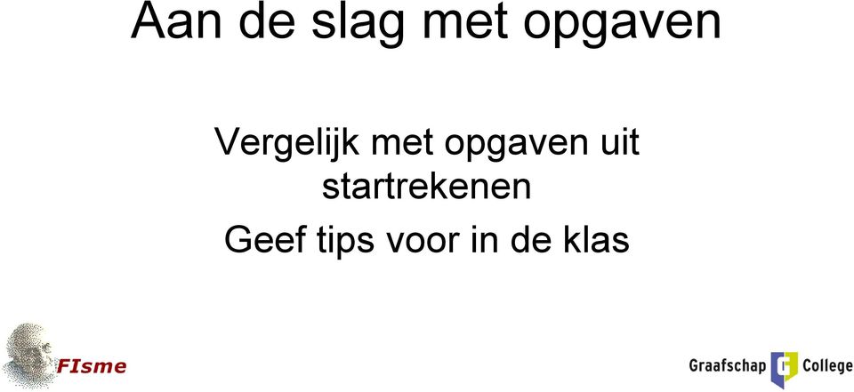 opgaven uit