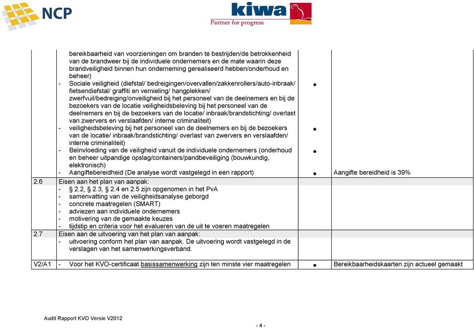 bij het personeel van de deelnemers en bij de bezoekers van de locatie veiligheidsbeleving bij het personeel van de deelnemers en bij de bezoekers van de locatie/ inbraak/brandstichting/ overlast van