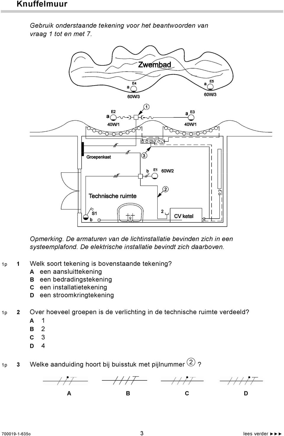 1p 1 Welk soort tekening is bovenstaande tekening?