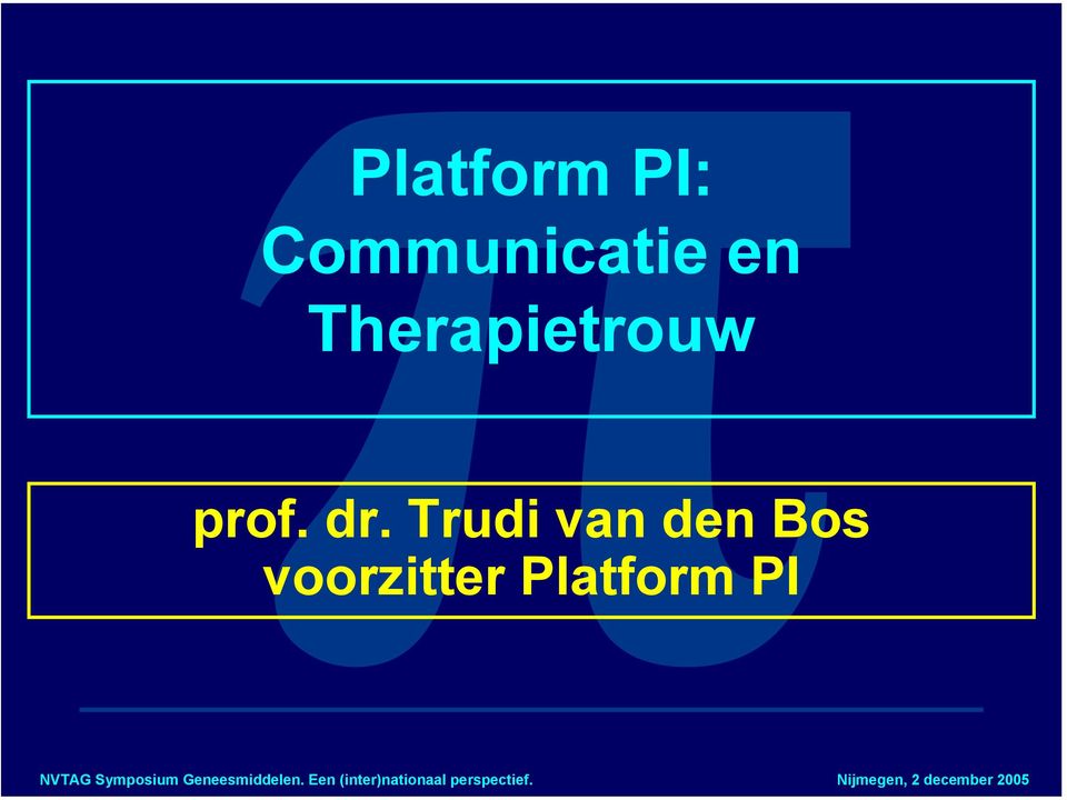 Therapietrouw prof. dr.