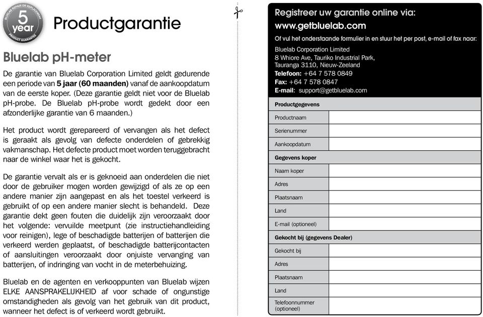 ) Het product wordt gerepareerd of vervangen als het defect is geraakt als gevolg van defecte onderdelen of gebrekkig vakmanschap.