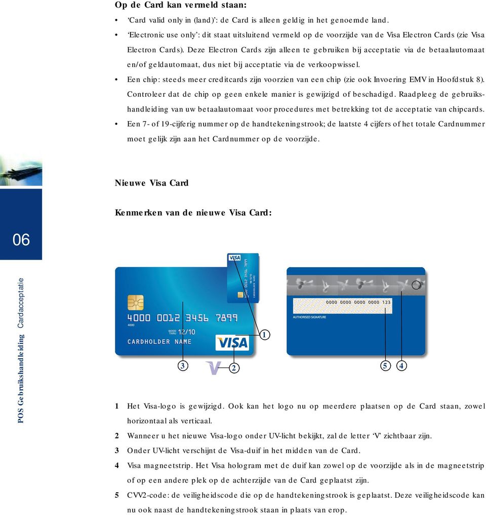 Deze Electron Cards zijn alleen te gebruiken bij acceptatie via de betaalautomaat en/of geldautomaat, dus niet bij acceptatie via de verkoopwissel.
