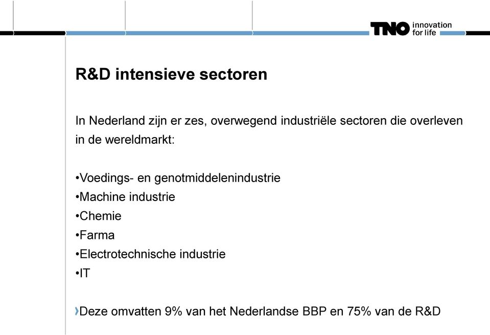 genotmiddelenindustrie Machine industrie Chemie Farma