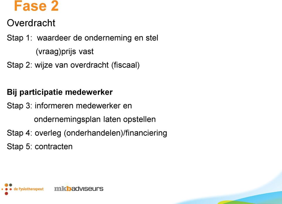 participatie medewerker Stap 3: informeren medewerker en