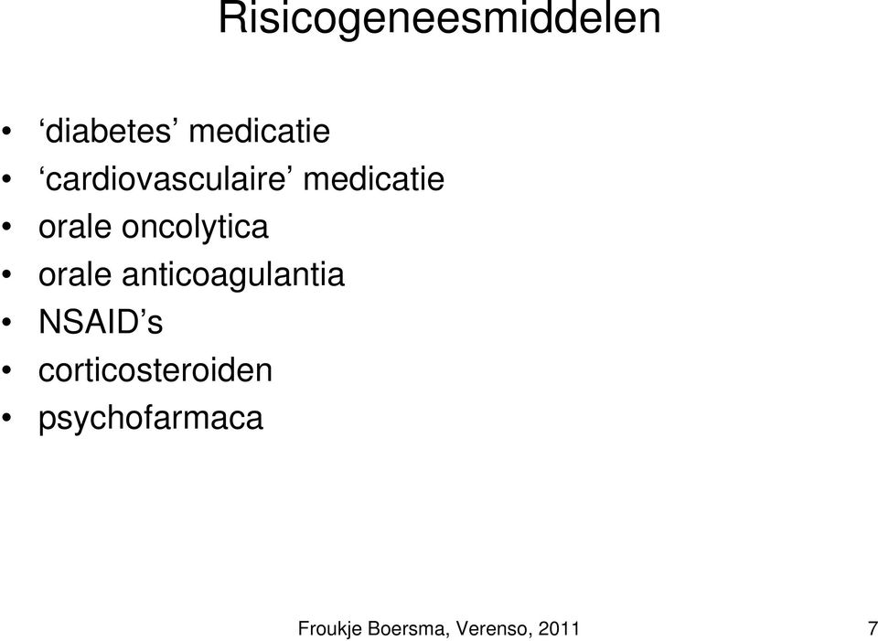 orale anticoagulantia NSAID s