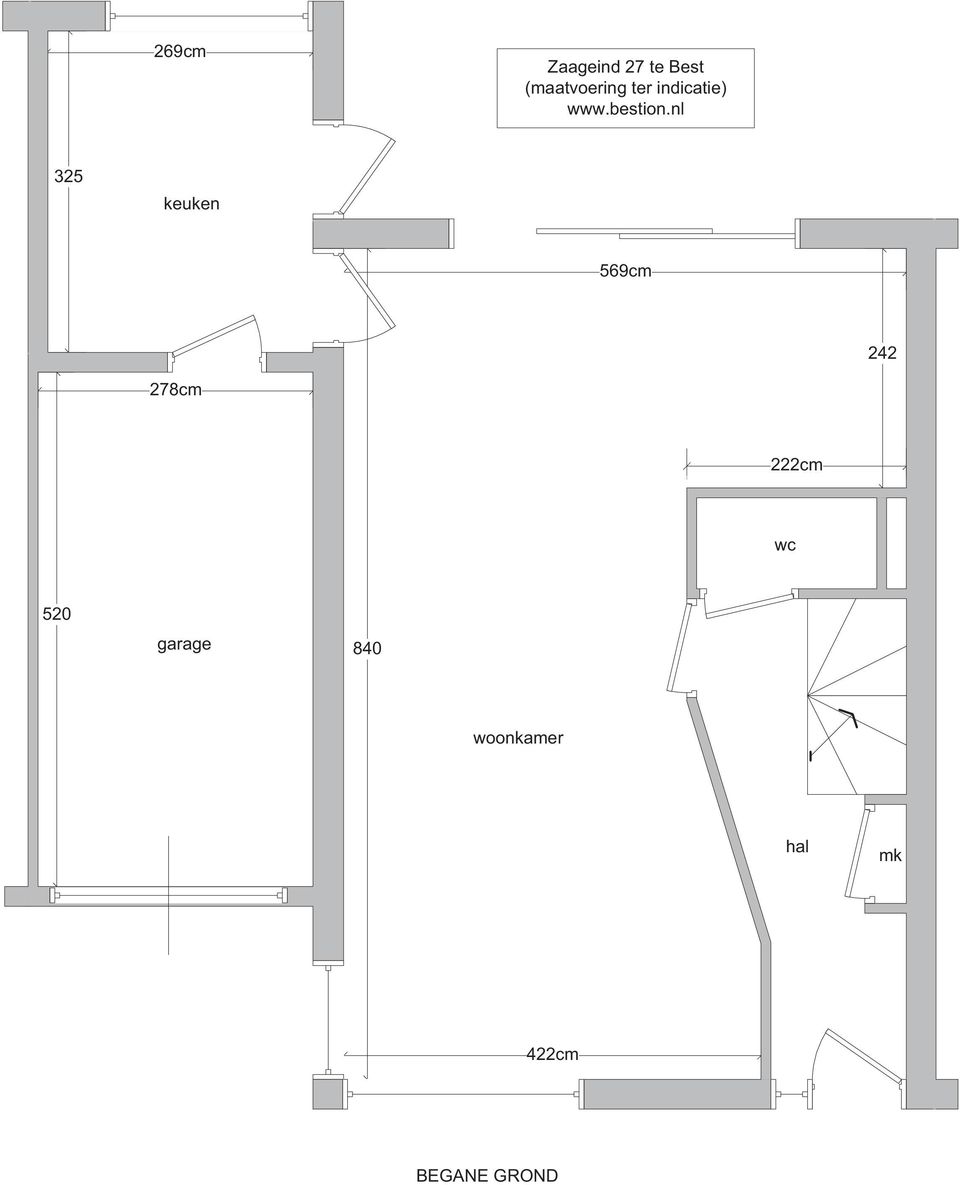 nl 325 keuken 569cm 242 278cm 222cm wc