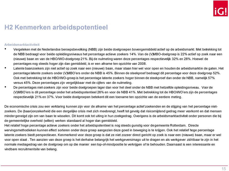 Bij de nulmeting waren deze percentages respectievelijk 32% en 28%. Hoewel de percentages nog steeds hoger zijn dan gemiddeld, is er een afname ten opzichte van 2008.