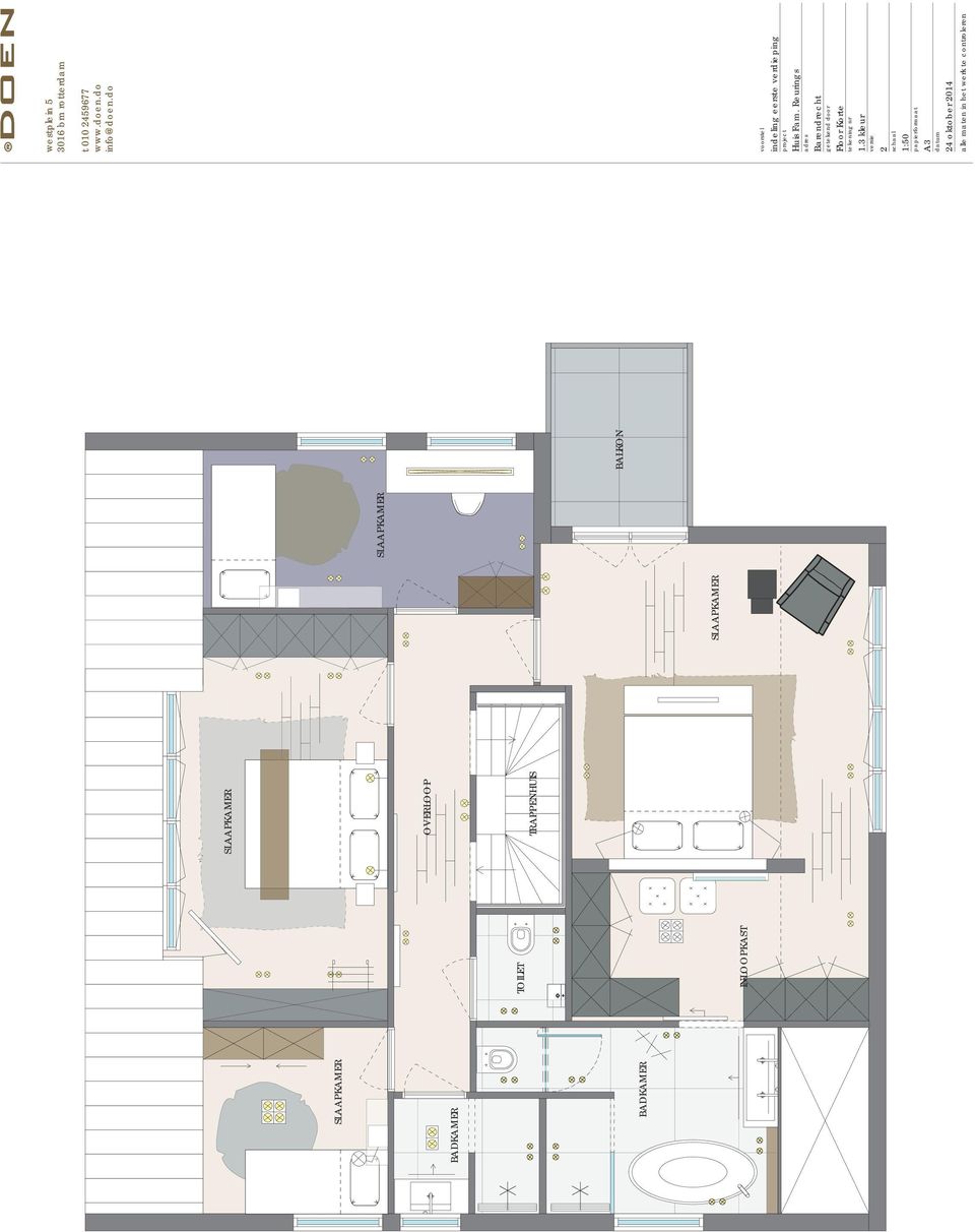 do voorstel indeling eerste verdieping project Huis Fam.
