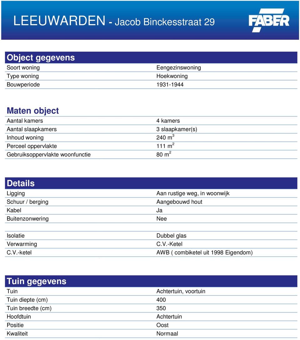 Schuur / berging Kabel Buitenzonwering Aan rustige weg, in woonwijk Aangebouwd hout Ja Nee Isolatie Ve