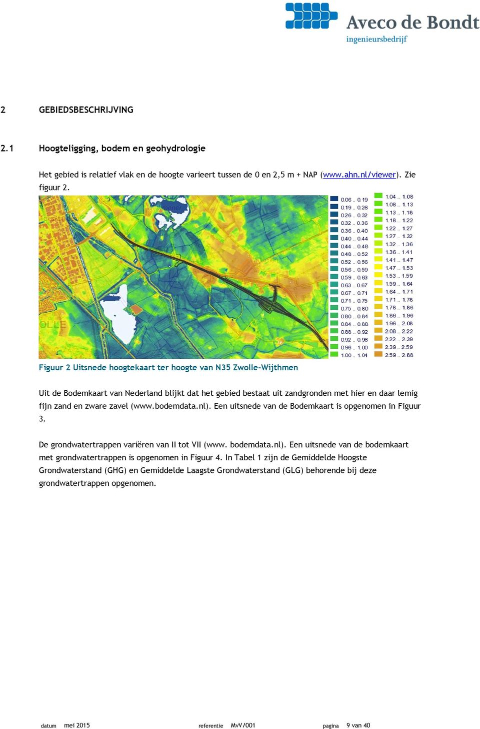 bodemdata.nl). Een uitsnede van de Bodemkaart is opgenomen in Figuur 3. De grondwatertrappen variëren van II tot VII (www. bodemdata.nl). Een uitsnede van de bodemkaart met grondwatertrappen is opgenomen in Figuur 4.