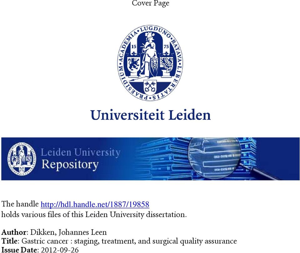 net/1887/19858 holds various files of this Leiden University