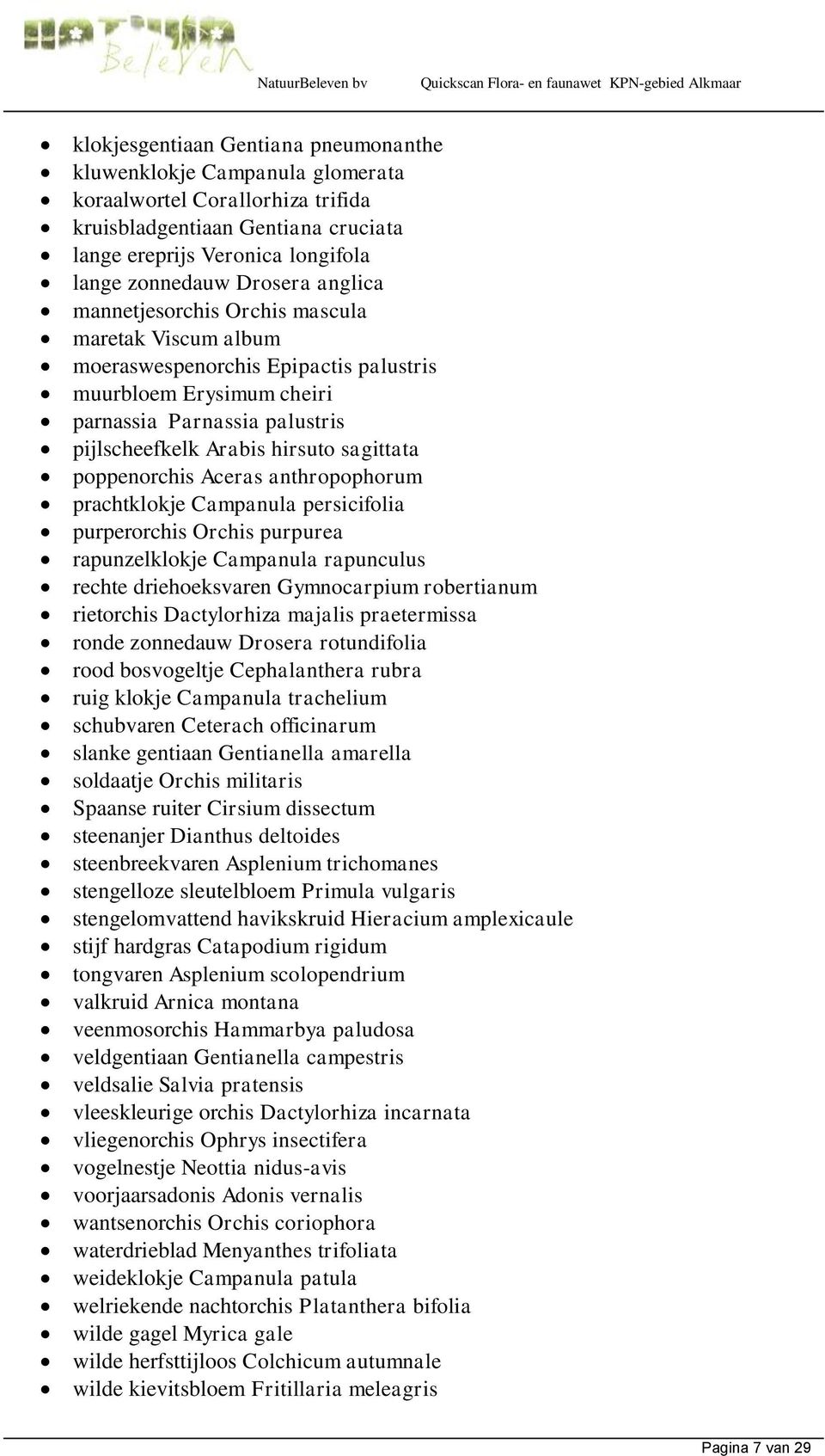 poppenorchis Aceras anthropophorum prachtklokje Campanula persicifolia purperorchis Orchis purpurea rapunzelklokje Campanula rapunculus rechte driehoeksvaren Gymnocarpium robertianum rietorchis