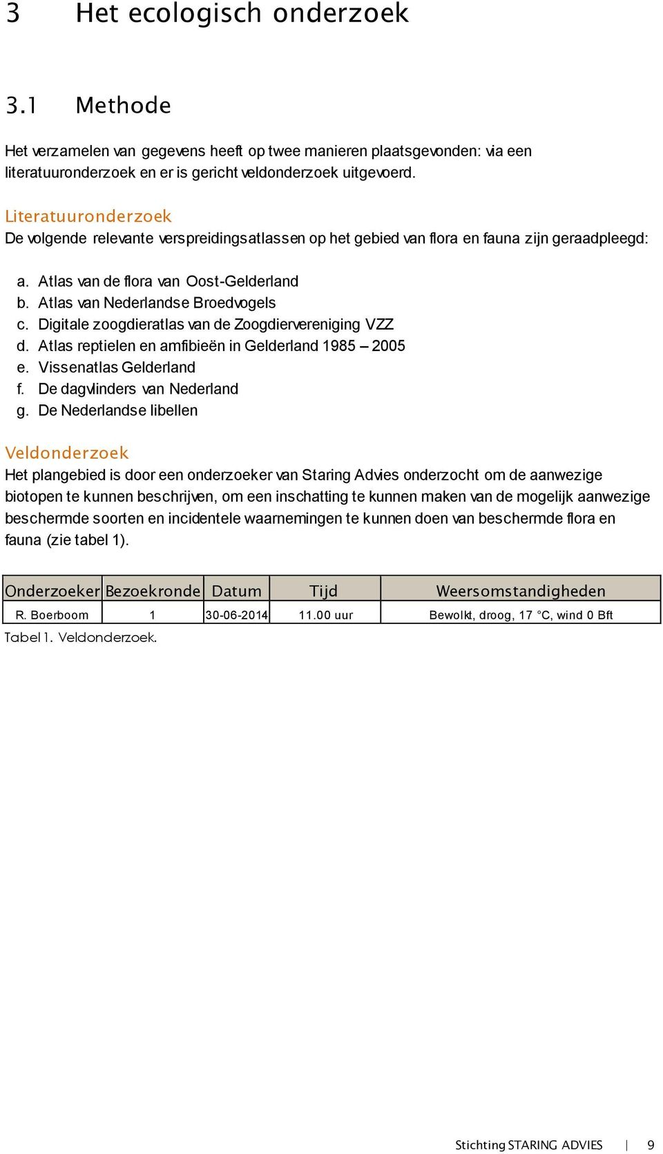 Digitale zoogdieratlas van de Zoogdiervereniging VZZ d. Atlas reptielen en amfibieën in Gelderland 1985 2005 e. Vissenatlas Gelderland f. De dagvlinders van Nederland g.