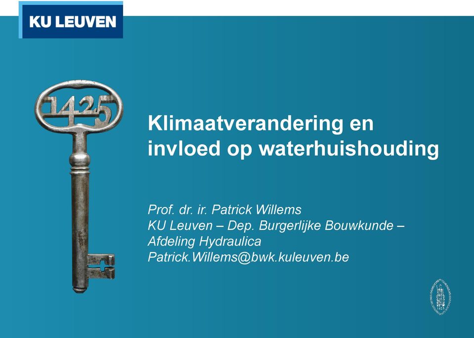Patrick Willems KU Leuven Dep.