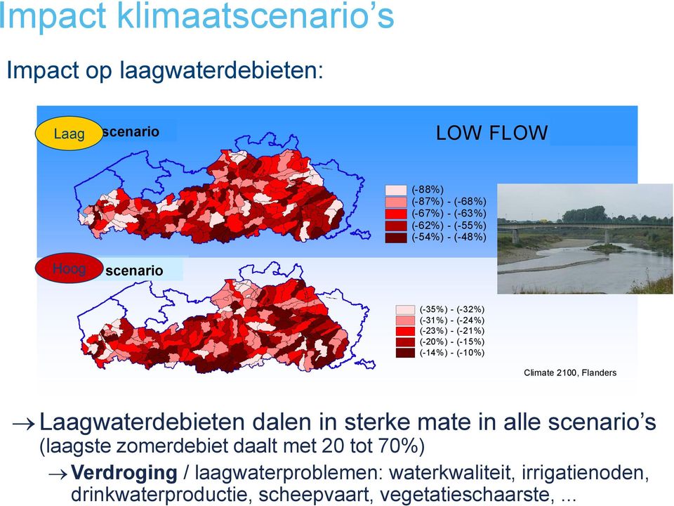 (-30%) (-48%) Hoog High Mean scenario High Mean scenario, Runoff peaks High scenario High scenario, Runoff peaks (-56%) (-35%) - - (-55%) (-32%) (-54%) (-31%) - - (-52%) (-24%) (-51%) (-23%) - -