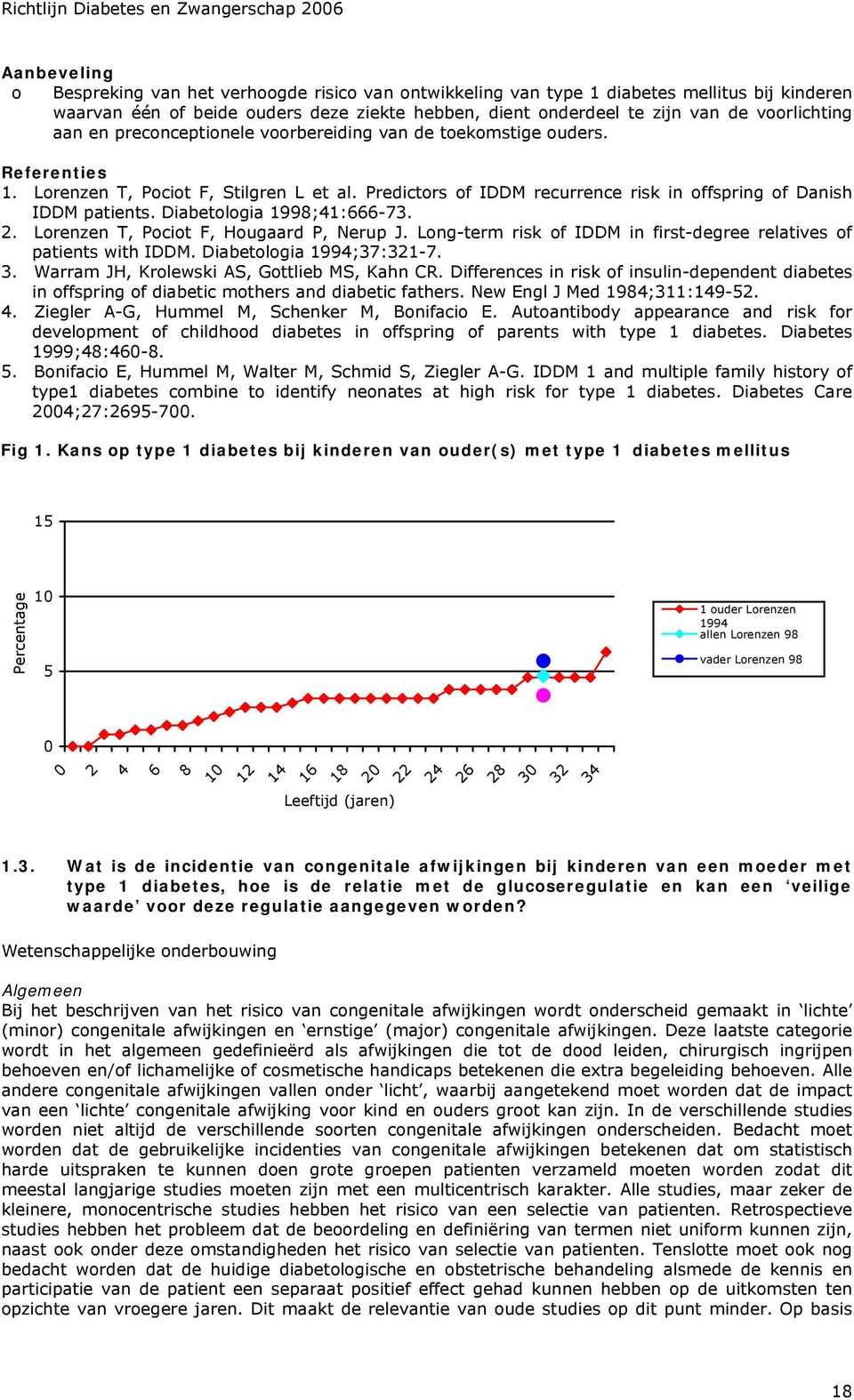 Predictors of IDDM recurrence risk in offspring of Danish IDDM patients. Diabetologia 1998;41:666-73. 2. Lorenzen T, Pociot F, Hougaard P, Nerup J.