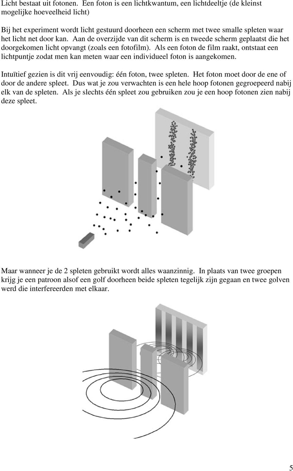 kan. Aan de overzijde van dit scherm is en tweede scherm geplaatst die het doorgekomen licht opvangt (zoals een fotofilm).