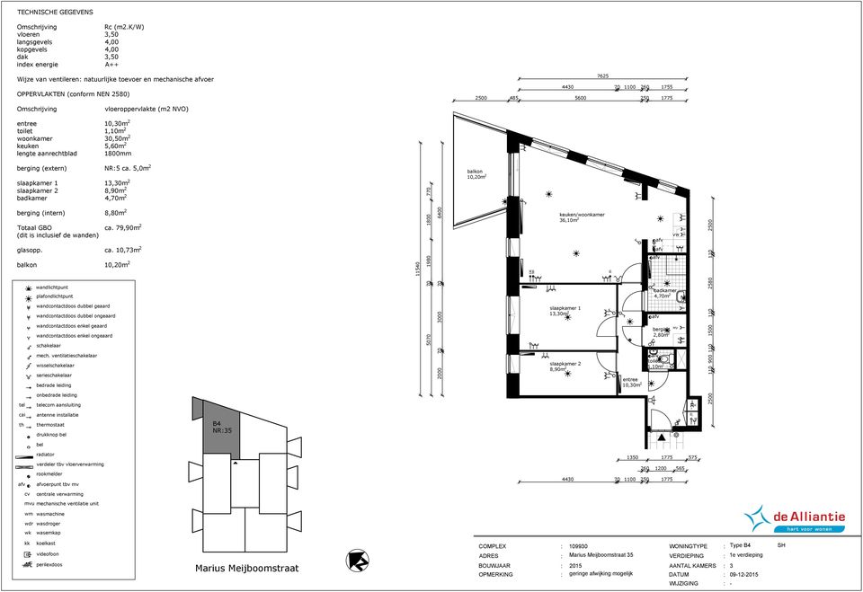 5,0m 2 1,0m 2 8,90m 2 4,m 2 7 10,20m 2 (intern) 8,80m 2 Totaal GBO ca.