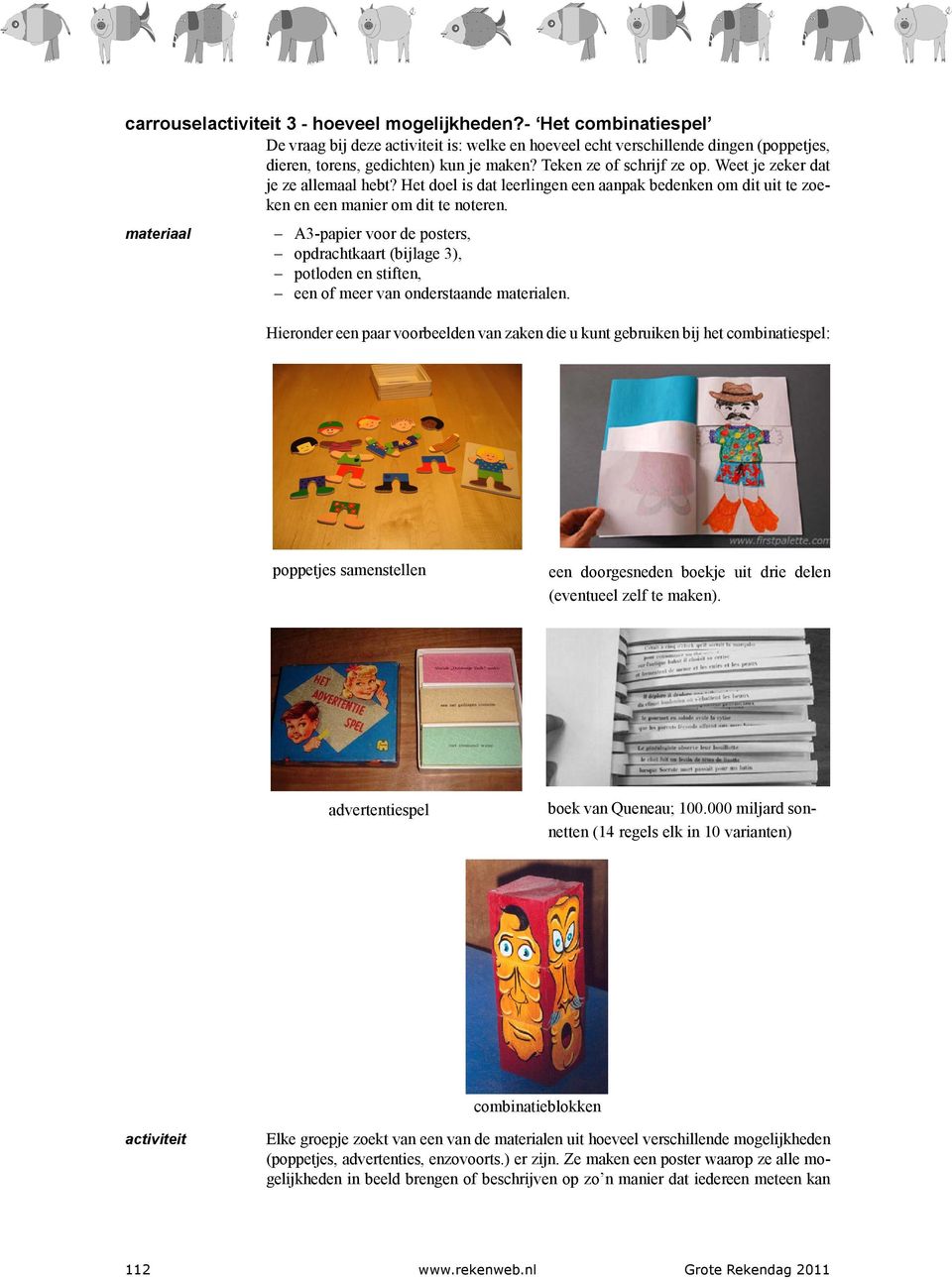 materiaal A3-papier voor de posters, opdrachtkaart (bijlage 3), potloden en stiften, een of meer van onderstaande materialen.