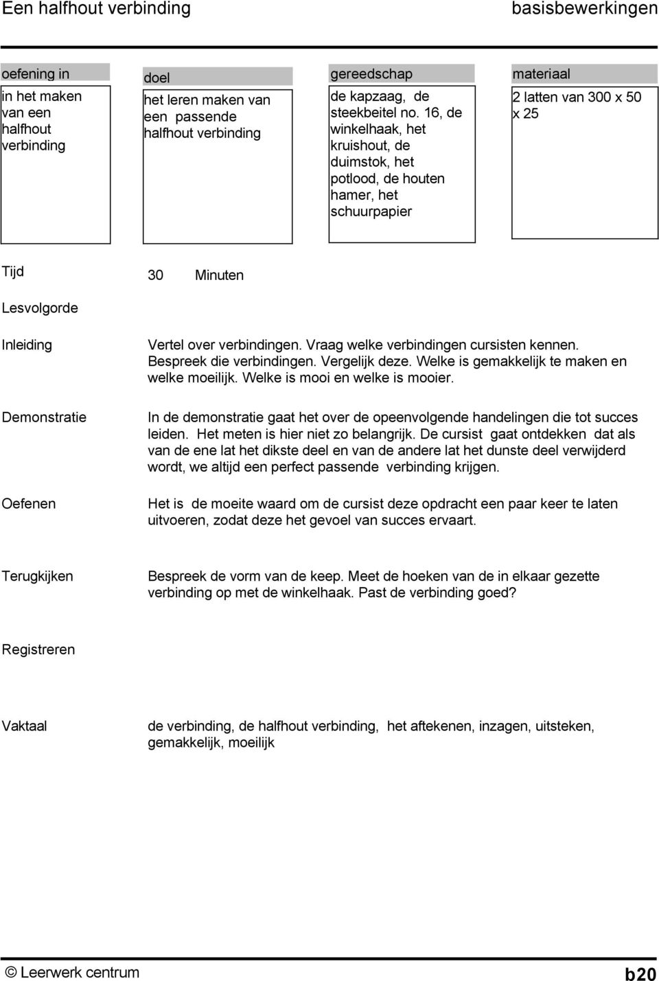 Bespreek die verbindingen. Vergelijk deze. Welke is gemakkelijk te maken en welke moeilijk. Welke is mooi en welke is mooier.