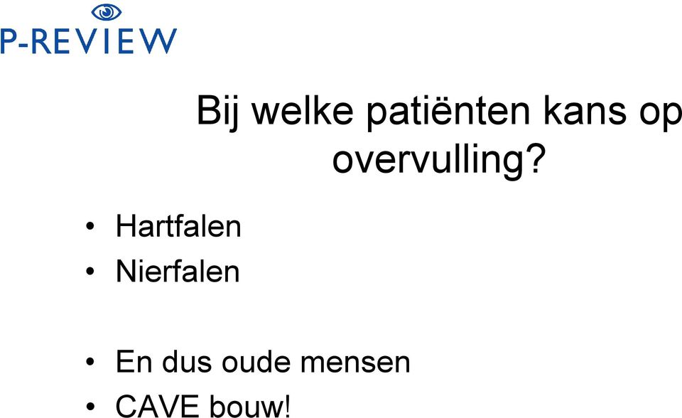 kans op overvulling?